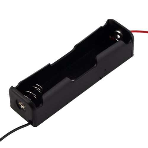 Boîte de rangement en plastique pour piles 18650, support de piles 18650, avec fils, 3.7V, noir, vente en gros, nouveauté