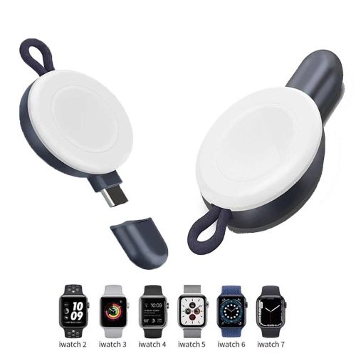 Chargeur Sans Fil Portable Usb C Pour Apple Watch Série 7 6 5 4 3 2, Station De Charge, Câble Usb De Type C Pour Iwatch