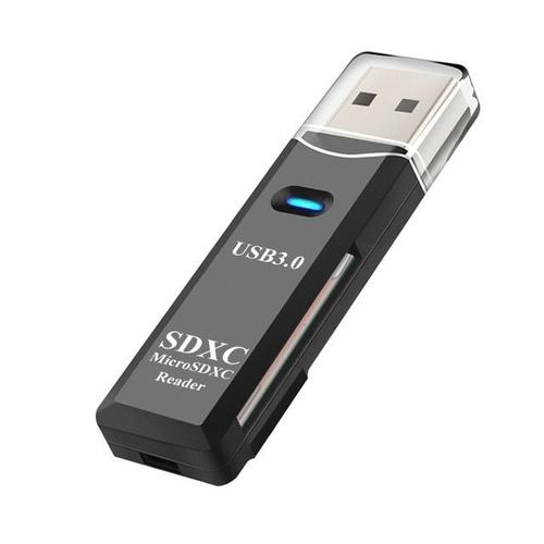 Adaptateur USB 3.0 2 en 1 lecteur de cartes mémoire, clé usb à