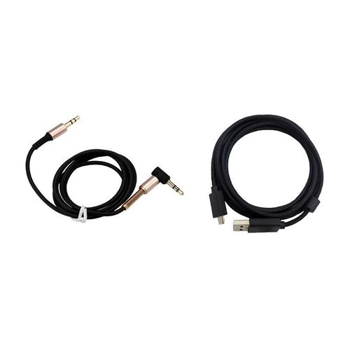 Câble d'extension Audio auxiliaire à prise Jack mâle vers mâle, 1 pièce de 3.5Mm et 1 câble Usb de 2M pour casque d'écoute