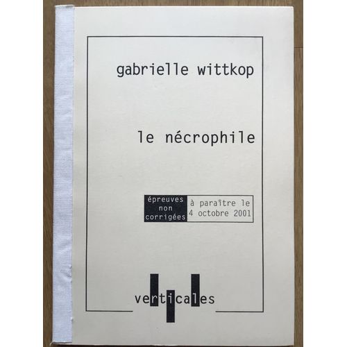Le Nécrophile (Epreuves Non Corrigées)