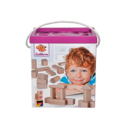 Cubes En Bois Naturel 50 Pièces
