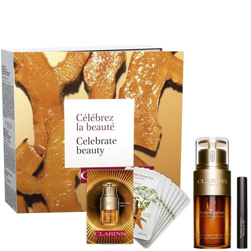 Célebrez La Beauté Coffret Double Serum Evènementiel - Clarins - Soins Visage Anti-Âge, Anti-Rides Dès 40 Ans 