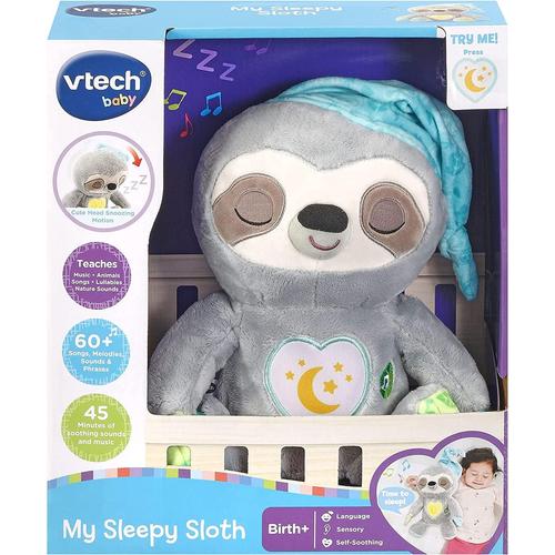 Vtech My Sleepy Sloth Newborn Baby Cuddly Toy With Lights, Music, Songs & Melodies