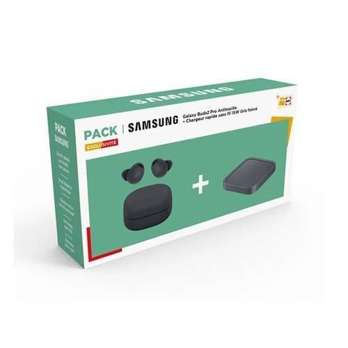 Pack Samsung Galaxy Buds2 Pro Noir + Chargeur Rapide sans fil 15 Watts