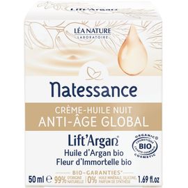 Crème-Huile Nuit Anti-Âge Global - Natessance - Crème Huile 