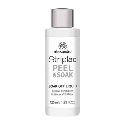 Striplac Peel Or Soak "Soak Off Liquid"125 Ml - Alessandro - Dissolvant Avec Acétone Pour Dissoudre Les Vernis Striplac Peel Or Soak 