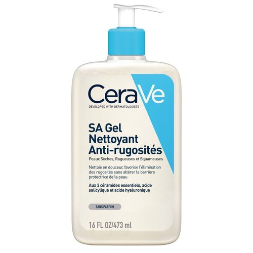 Sa Anti-Rugosités - Cerave - Gel Nettoyant Exfoliant Doux Pour Peauxtrès Sèches, Rugueuses, Kératose Pilaire 