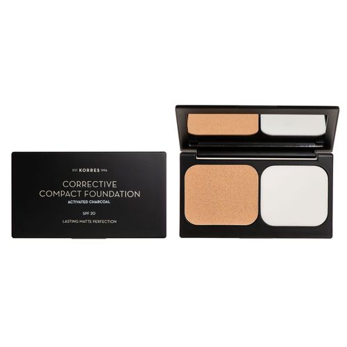 Fond De Teint Compact Correcteur, Charbon Actif Spf20, Teinte 2, 30ml - Korres - Fond De Teint 