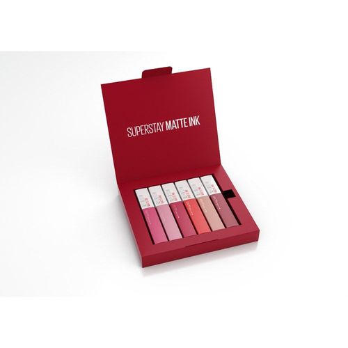 Maybelline Superstay Matte Ink Coffret 6 Rouge À Lèvres - Maybelline New York - Coffret Exclusif Comprenant 6 Rouges À Lèvres Superstay Matte Ink 