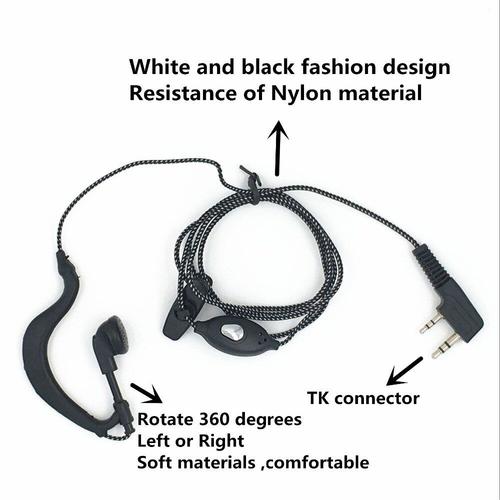 Baofeng ? talkie walkie 2 broches, oreillette, Microphone, bande en nylon,  pour baofeng 888s BF uv5r 5re B2LUS UV82 GT 3