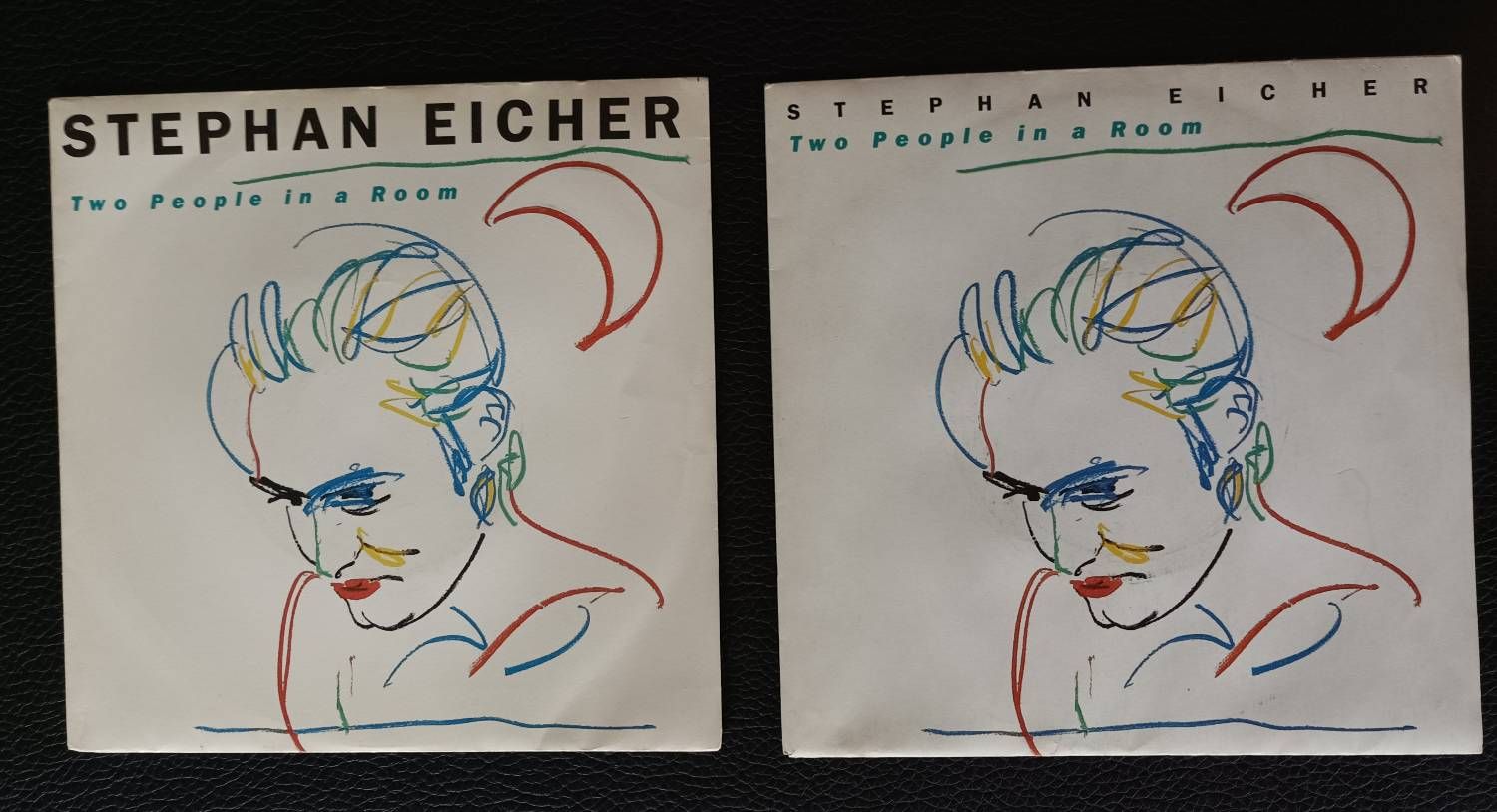 Stephan Eicher - Two People In A Room + Le Matin - Pochettes (Cover) 2 Versions - 1985 Barclay 883 507 France - Sp/45rpm/7"