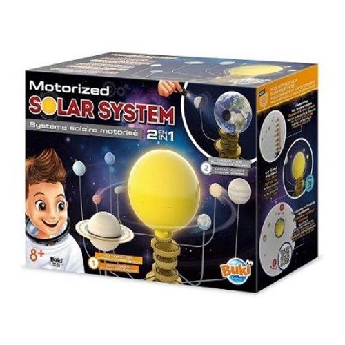 Le Systeme Solaire Motorise 2 En 1 - Planetes, Espace, Science, Astronomie - Jeu Educatif Scientifique 8 Ans - Carte En Cadeau
