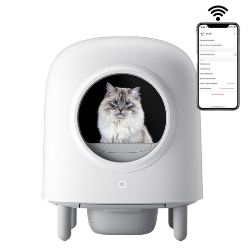 Litière Autonettoyante Connectée Pour Chat Maison De Toilette Bac À Litière