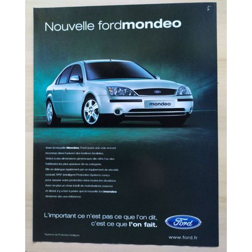 Publicité Papier - Voiture Ford Mondeo De 2001