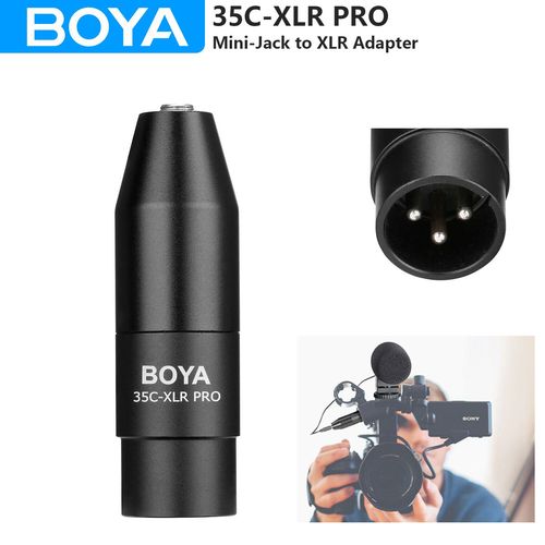Mini-Jack PRO 35C-XLR vers XLR",adaptateur avec conversion de puissance,1/8 pouces TRS femelle vers XLR male pour caméscopes Sony,"enregistreurs et mélangeurs