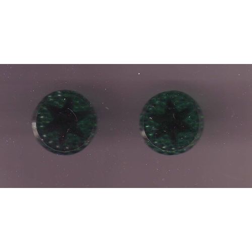 2 Petits Boutons Verts 2 Cm /