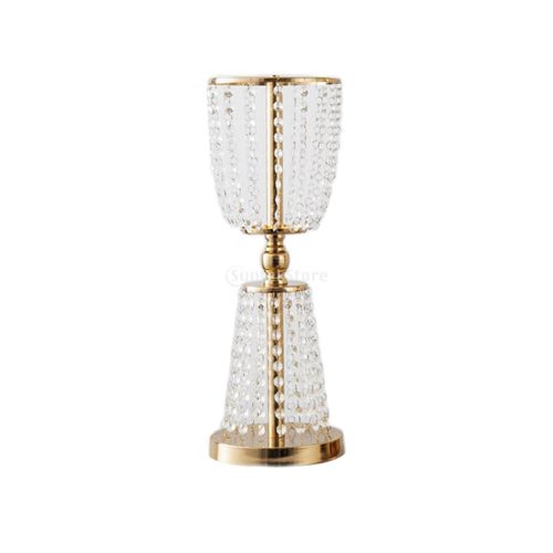 60 cm doré C - Bougeoir Votif et Grand Support de Vase à Fleur, Chandelier, Décoration de Table, Fête à Domicile, Anniversaire, Dîner de Mariage