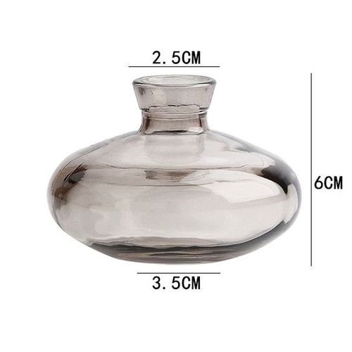 Gris A - Classic Creative Vase Top Quality Glass Transparent Hydroponic Vase Living Room Flower Vase Home Decoration