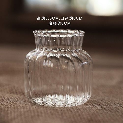 Gris Clair - Mini Vase en verre champignon Style japonais, décoration hydroponique transparente pour Table à manger, petit Vase à fleurs Terrarium