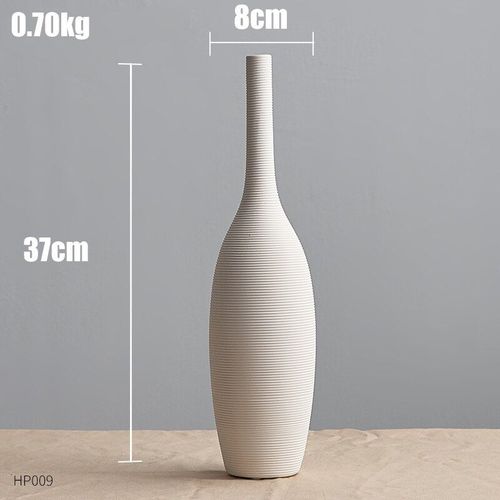 Hauteur 37 cm - Petits Vases Minimalistes en Céramique Décoration Nordique pour la Maison, Tablette Basse, Pot de Fleurs Séchées, pour Table à Manger