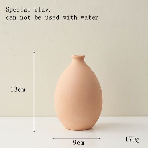 Orange-13cm - Petits Vases Minimalistes en Céramique Décoration Nordique pour la Maison, Tablette Basse, Pot de Fleurs Séchées, pour Table à Manger