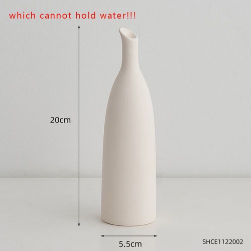 20cm de hauteur blanc - Petits Vases Minimalistes en Céramique Décoration Nordique pour la Maison, Tablette Basse, Pot de Fleurs Séchées, pour Table à Manger