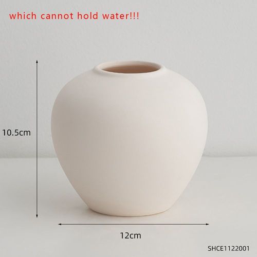 Hauteur blanc 10.5 cm - Petits Vases Minimalistes en Céramique Décoration Nordique pour la Maison, Tablette Basse, Pot de Fleurs Séchées, pour Table à Manger