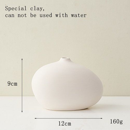 Blanc-9 cm - Petits Vases Minimalistes en Céramique Décoration Nordique pour la Maison, Tablette Basse, Pot de Fleurs Séchées, pour Table à Manger