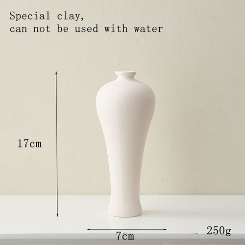Blanc-17 cm - Petits Vases Minimalistes en Céramique Décoration Nordique pour la Maison, Tablette Basse, Pot de Fleurs Séchées, pour Table à Manger