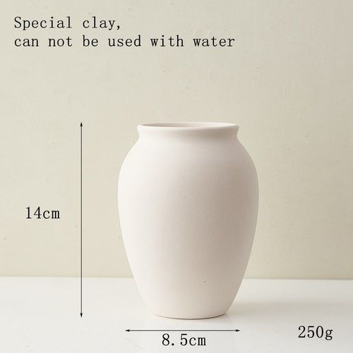 Blanc-14cm - Petits Vases Minimalistes en Céramique Décoration Nordique pour la Maison, Tablette Basse, Pot de Fleurs Séchées, pour Table à Manger