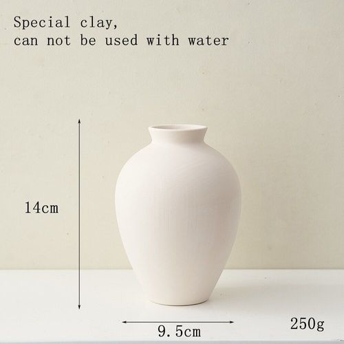 Blanc-14cm - Petits Vases Minimalistes en Céramique Décoration Nordique pour la Maison, Tablette Basse, Pot de Fleurs Séchées, pour Table à Manger