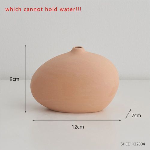 9cm de hauteur d'orange - Petits Vases Minimalistes en Céramique Décoration Nordique pour la Maison, Tablette Basse, Pot de Fleurs Séchées, pour Table à Manger