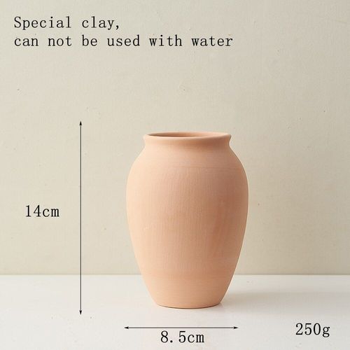 Orange-14cm - Petits Vases Minimalistes en Céramique Décoration Nordique pour la Maison, Tablette Basse, Pot de Fleurs Séchées, pour Table à Manger