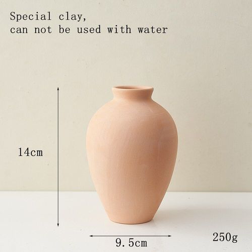 Orange-14cm - Petits Vases Minimalistes en Céramique Décoration Nordique pour la Maison, Tablette Basse, Pot de Fleurs Séchées, pour Table à Manger