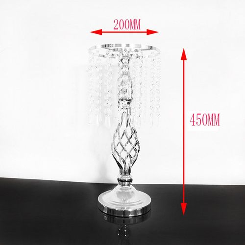 Argent 45 cm D - Porte-bougies Polyvalent, Vase De Fleurs De Table De Mariage, Bougeoirs, Photophore, Décor De Table De Fête À Domicile Pour Vacances