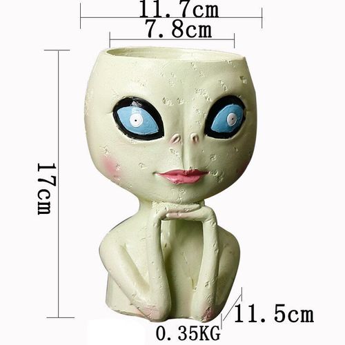 Pot de fleurs en résine pour filles, Sculpture de marionnettes en résine, figurine Simple, Vase conteneur, décor nordique, ornements de table