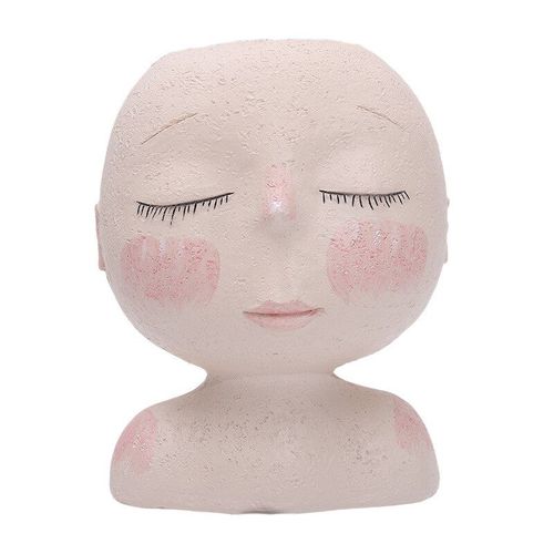 Pot de fleurs en résine pour filles, Sculpture de marionnettes en résine, figurine Simple, Vase conteneur, décor nordique, ornements de table
