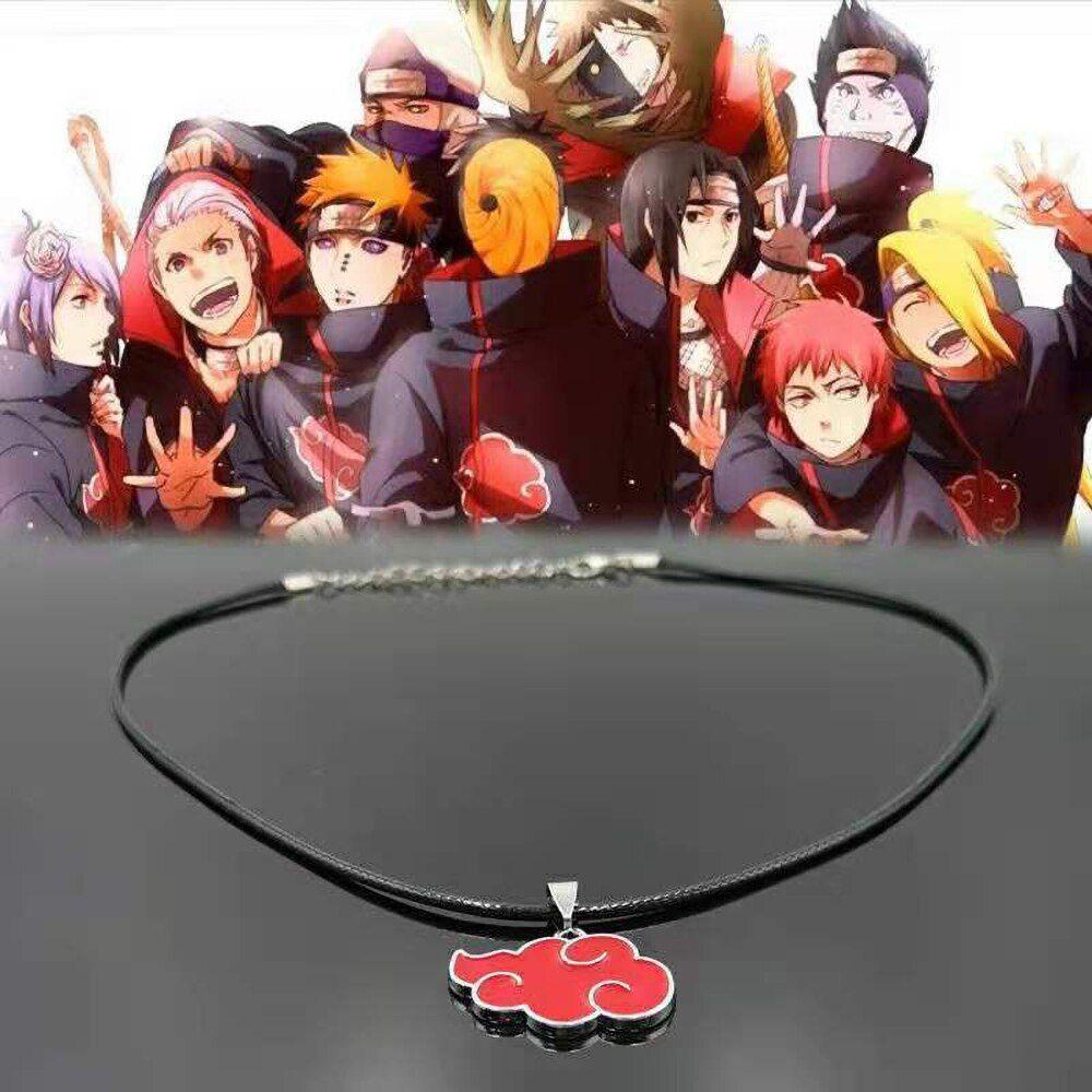 Bandai – collier NARUTO Anime Akatsuki, chaîne de cou de nuage rouge,  pendentif en émail en métal pour femmes et hommes, périphérique Cosplay -  AliExpress