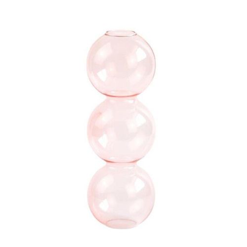 Rose 3 boules - Vase à bulles hydroponique en verre, décoration de maison, pour fleurs, centre de table pour salle de mariage