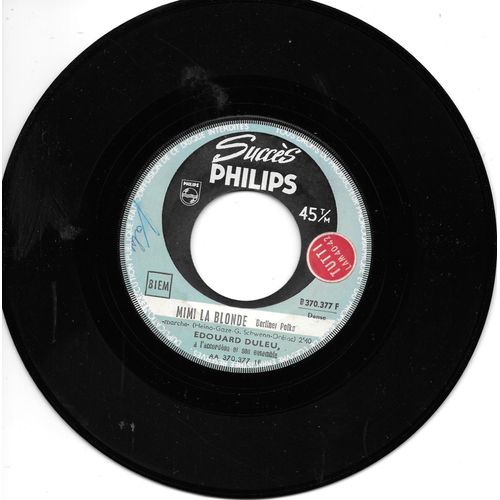 Edouard Duleu (Accordéon) : Mimi La Blonde / Petit Chalet Du Ciel [Vinyle 45 Tours 7" Jukebox] 1962