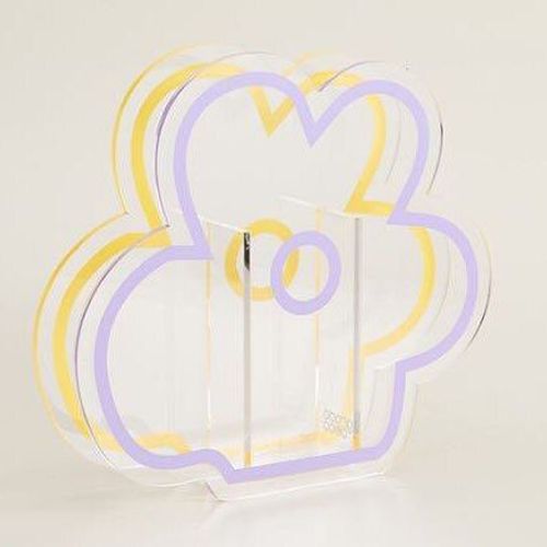 Violet transparent - Vase à fleurs créatif en acrylique, conteneur de fleurs colorées mignonnes, Arrangement de fleurs, décoration de Table, cadeau'anniversaire