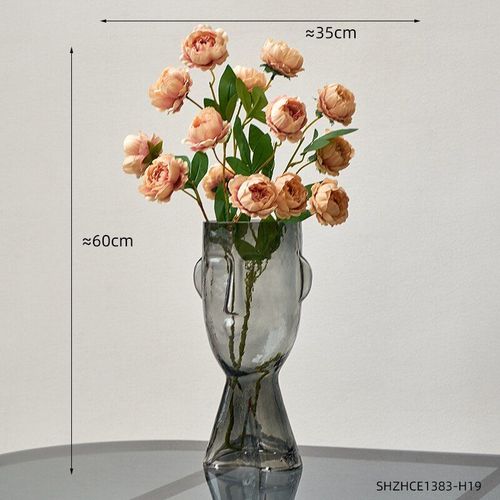 Gris-big a - Vase à fleurs créatif en verre Transparent, style nordique, pour décoration de salon, accessoires de décoration de Table, cadeau
