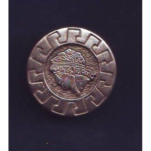 Bouton Metal - Illustré Tete Type Grece Ou Rome Antique