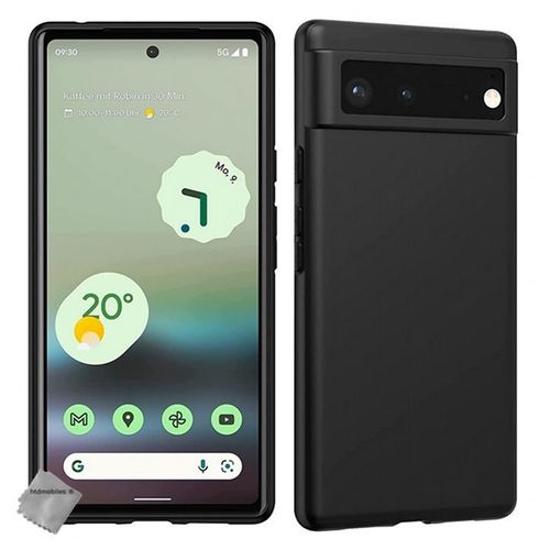 Coque Pour Google Pixel 7 5g - Housse Etui Silicone Gel Fine + Verre Trempe - Noir