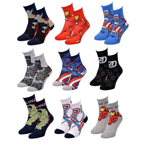 Chaussettes Pack Garçon Avengers Pack De 9 Paires Chaussettes Surprise