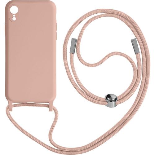 Coque Avizar Pour Iphone Xr Avec Lanière 80cm Rose