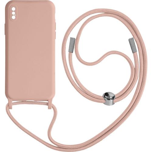 Coque Avizar Iphone Xs Max Avec Lanière 80cm Rose