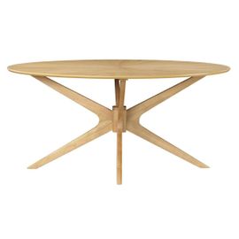 Table À Manger Design Ovale Chêne L160 Cm Dielli