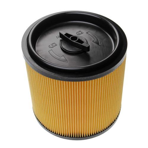 vhbw Filtre à cartouche compatible avec Lidl / Parkside PWD 20 A1, 25 A2, 30 B1 aspirateur à sec ou humide - Filtre plissé, noir / jaune